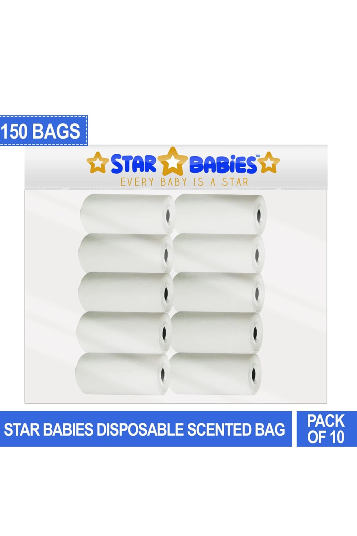 Star Babies White Scented Bag Pack of 10 - 150 Bags