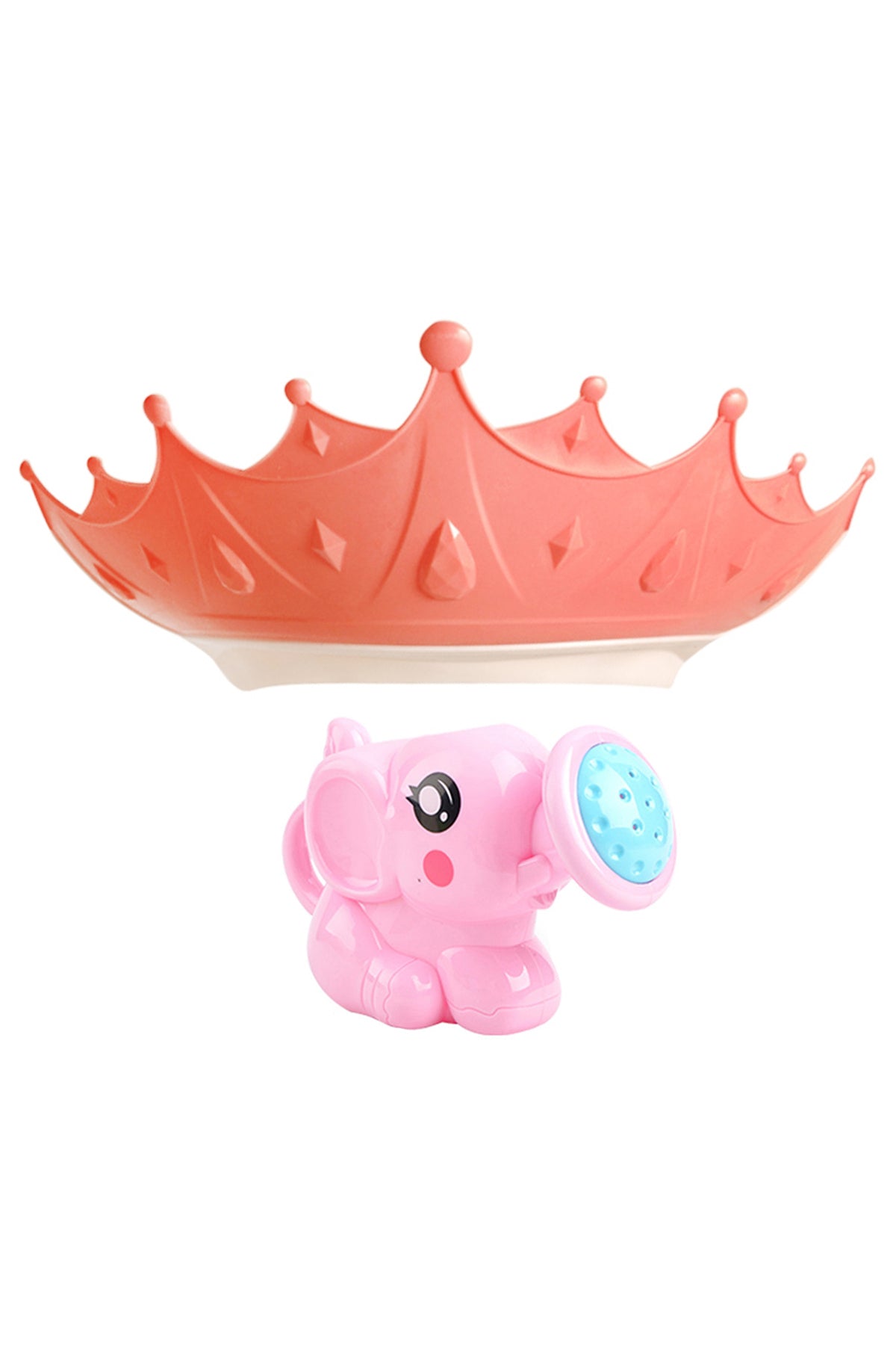 Star Babies - Adjustable Crown Kids Shower Cap With Kids Kettle Toys - Pack of 2 - Pink