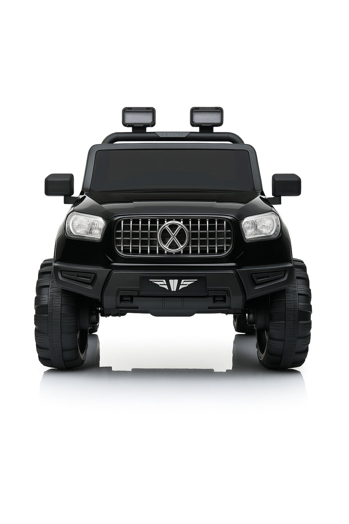Urban Tots Off-Road Ride-On Jeep for Kids – 12V Battery Operated Electric Car with Dual Motor, LED Lights, Music, and Parental Remote Control – BLACK