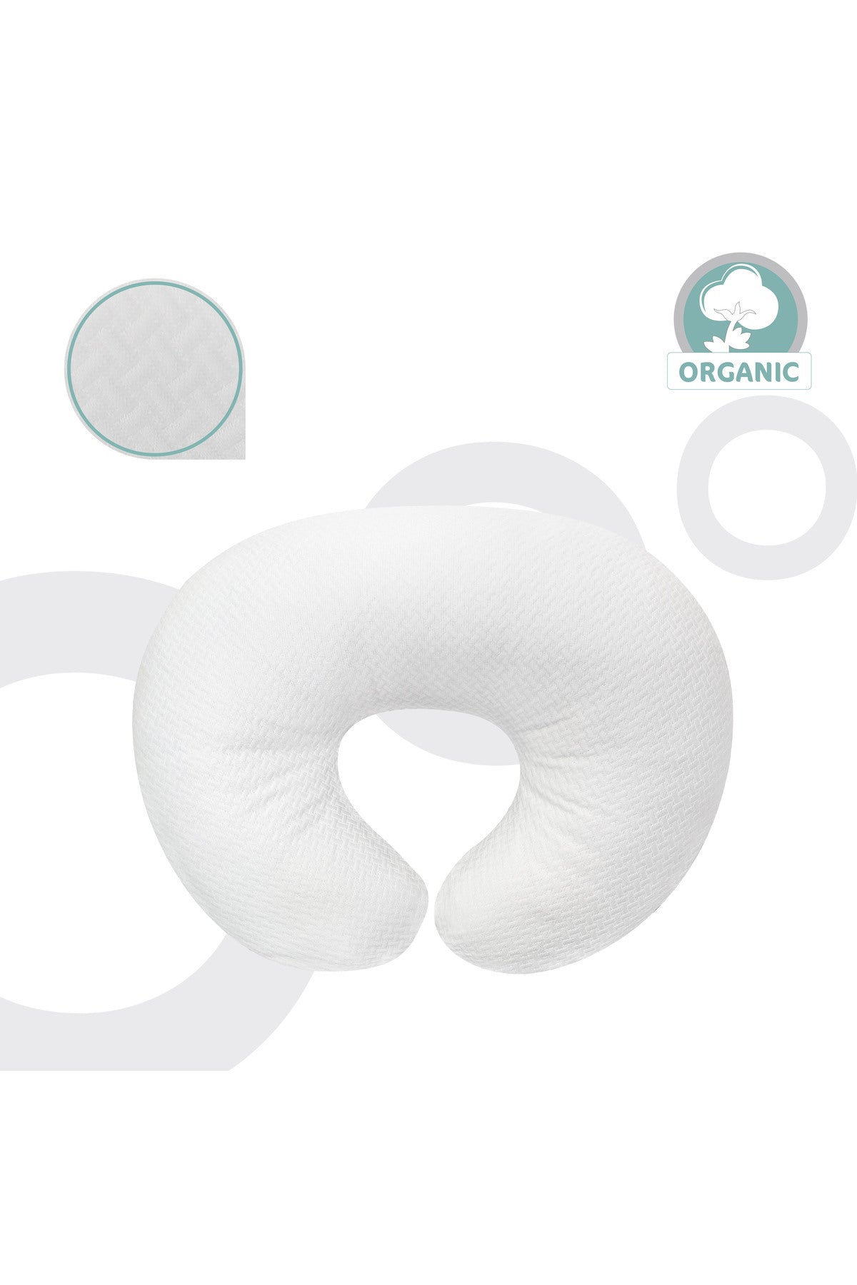 MOON  Organic Feeding Nursing  Pillow-White, organic fabric