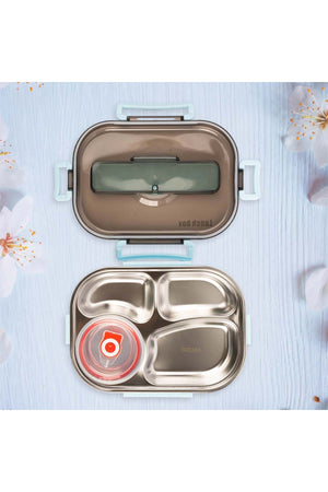 Cocobee Kids Oval Lunch Box | Non-Toxic, Food-Grade, Design – Blue