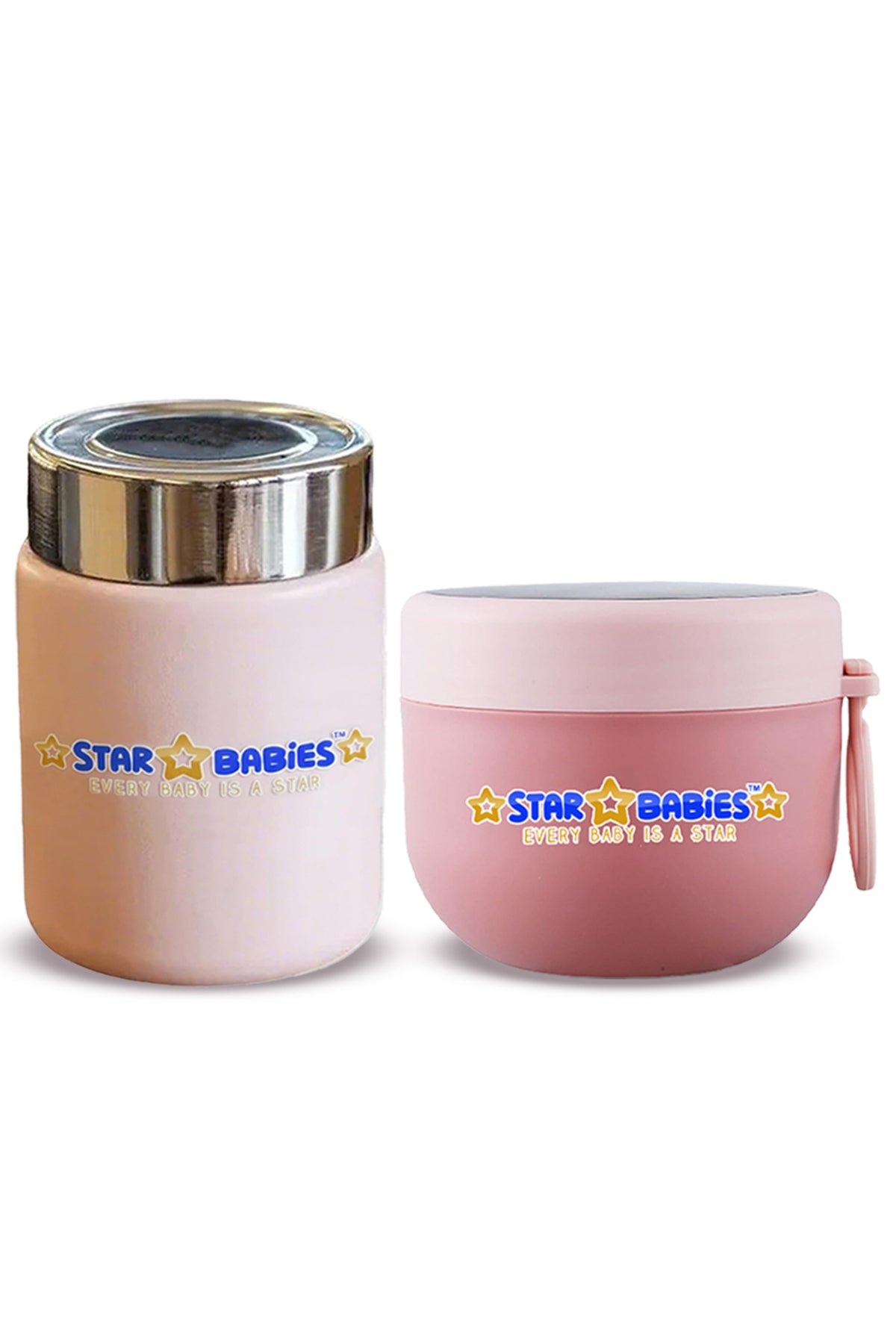 Star Babies -  Stainless steel Food jar with mini flask combo