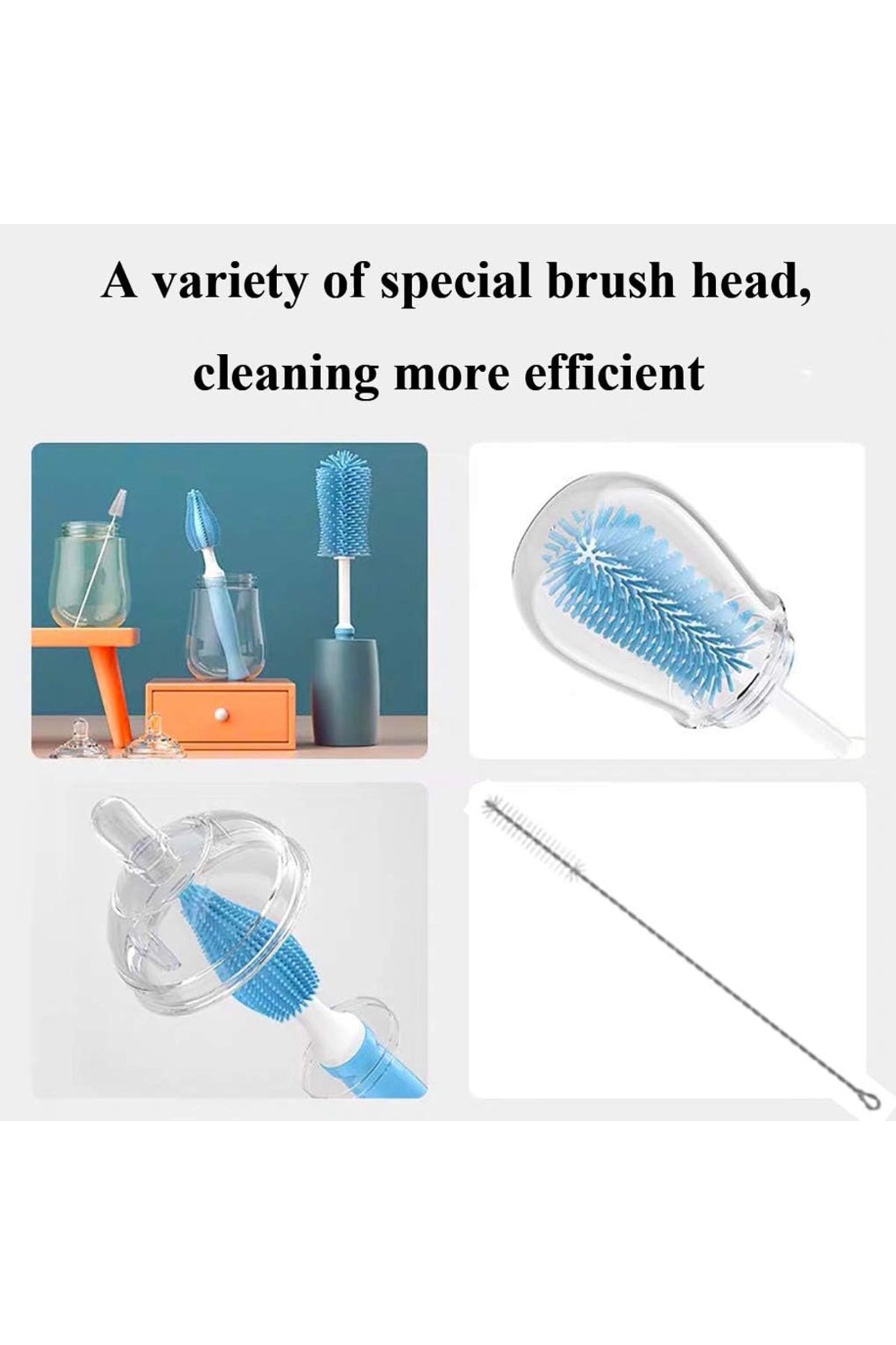 Star Babies - Bottle Cleaner Brush Set - 3 Pcs - Blue