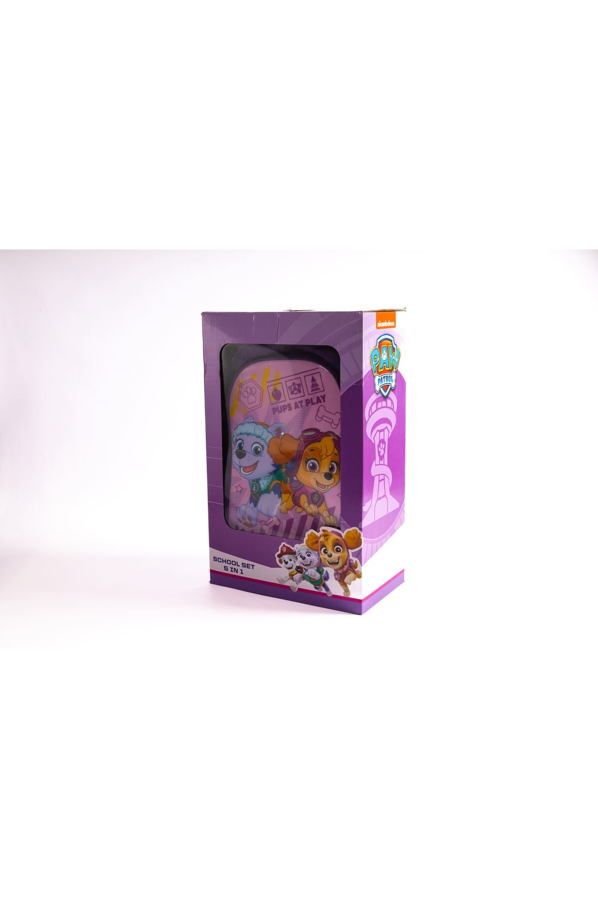 Paw Patrol 18" Trolley Bag Set With Lunch Bag, Pencil Case, Water Bottle & Lunch Box – Multicolor
