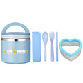 Star Babies Stainless Steel Food Jar, Sandwich Cutter with Fork-Spoon Set Blue