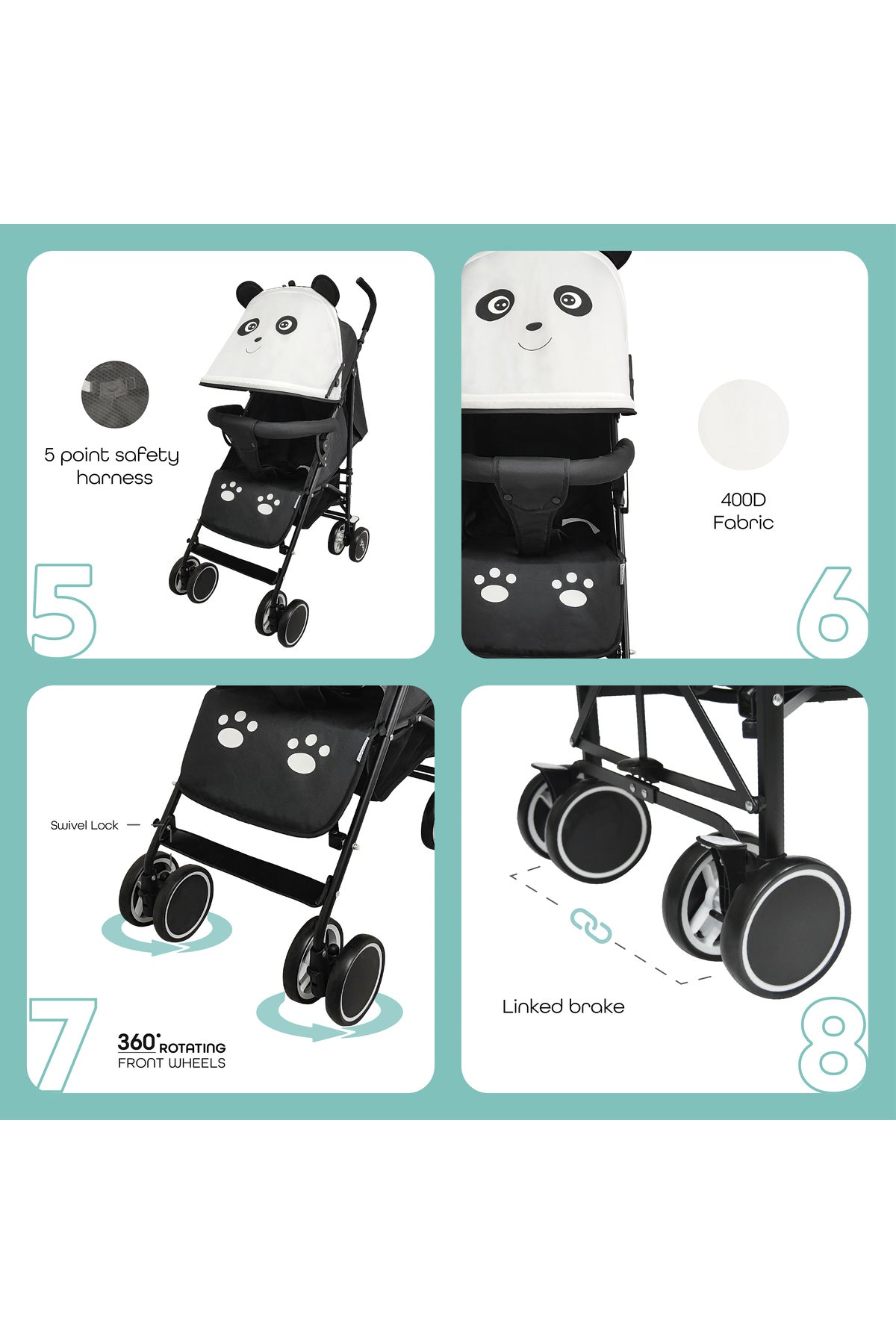 MOON Safari - Stroller Character - Panda