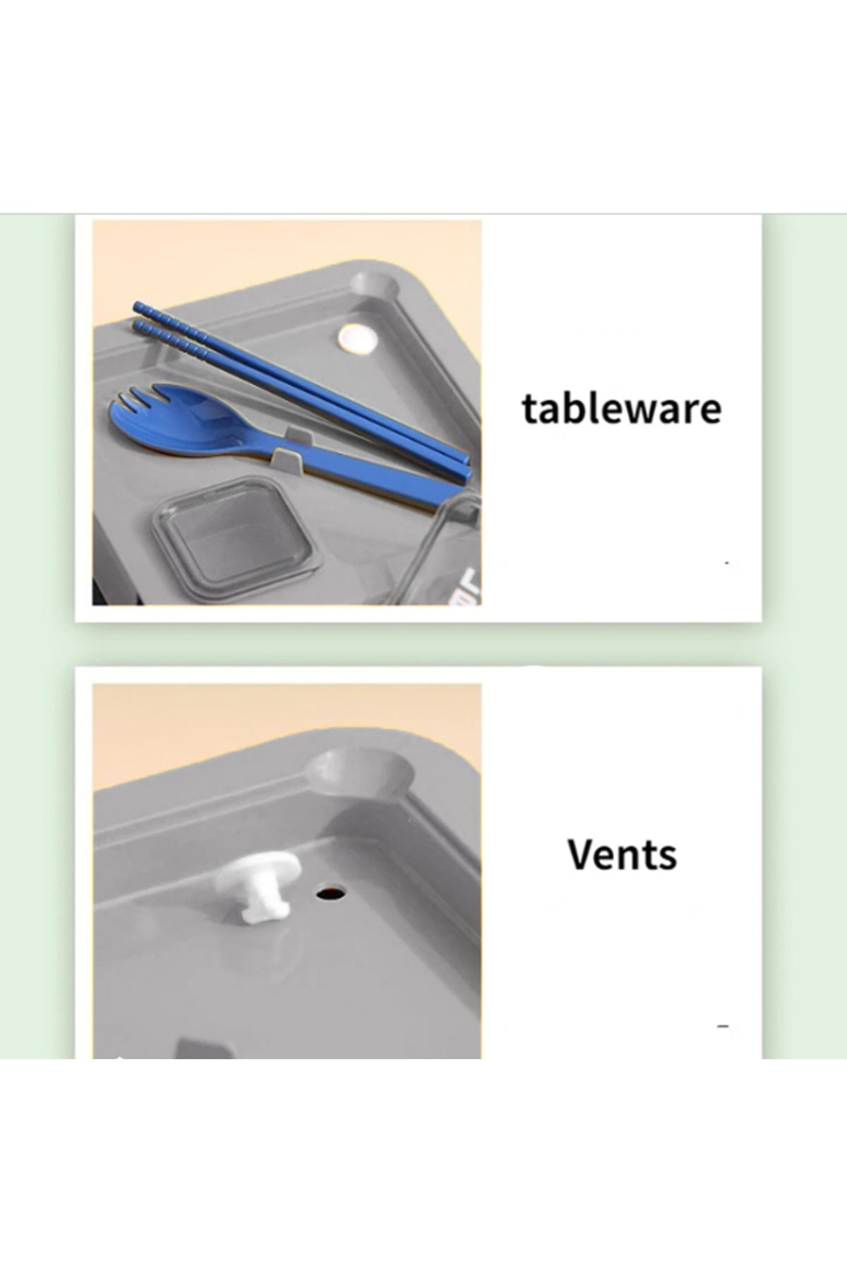Star Babies - Lunch Box With 2 Compartments, Spoon And Fork - Blue/Pink - 1100ml