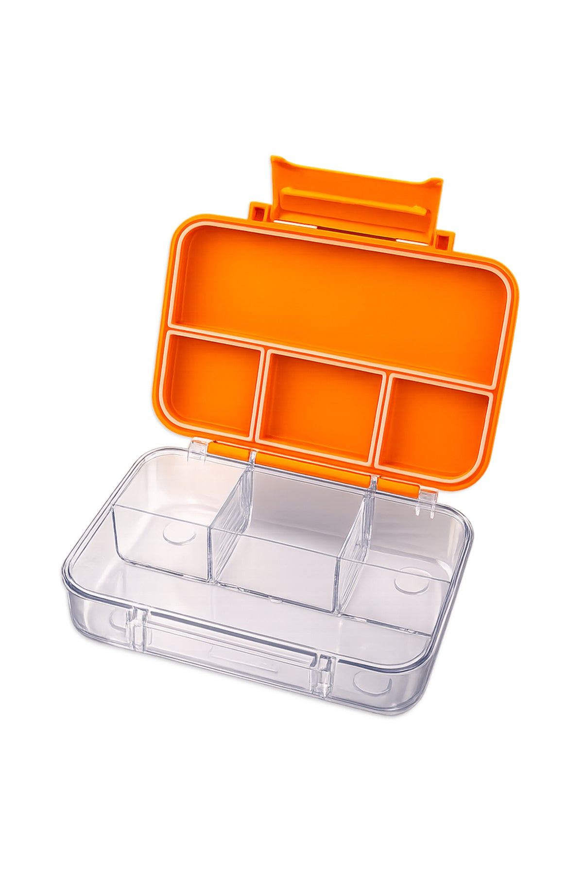 Cocobee Tritan Bento Lunch Box – 4 Compartments, Leakproof, Bpa-Free, 585Ml (3 Years+) – Orange