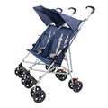 MOON  Jet Plus  Twin Buggy Lightweight Travel strollers - up to 30Kg,6m+ -Dark Blue