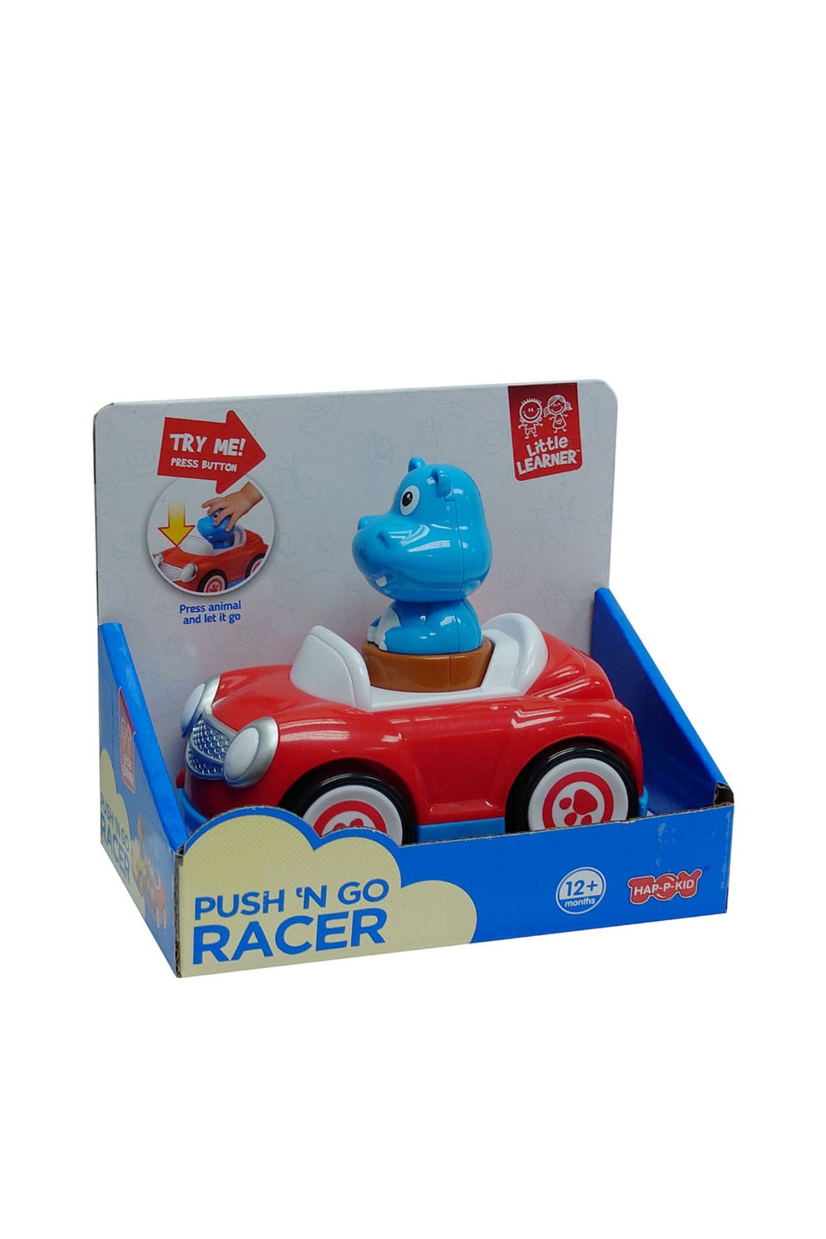 Little Learners Push N’ Go Racer - Press Animal for Zooming Action, Cause & Effect Learning, Motor Skills Development, 12M+
