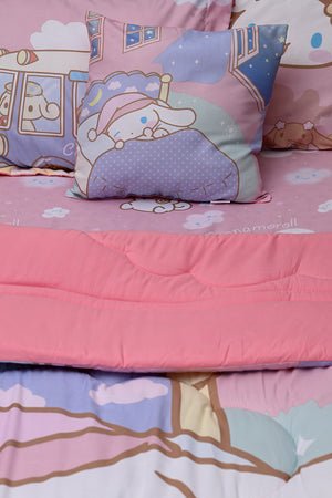 Cinnamoroll 5-In-1 Comforter Set , Brushed Microfiber With Polyester Shell– Multicolor