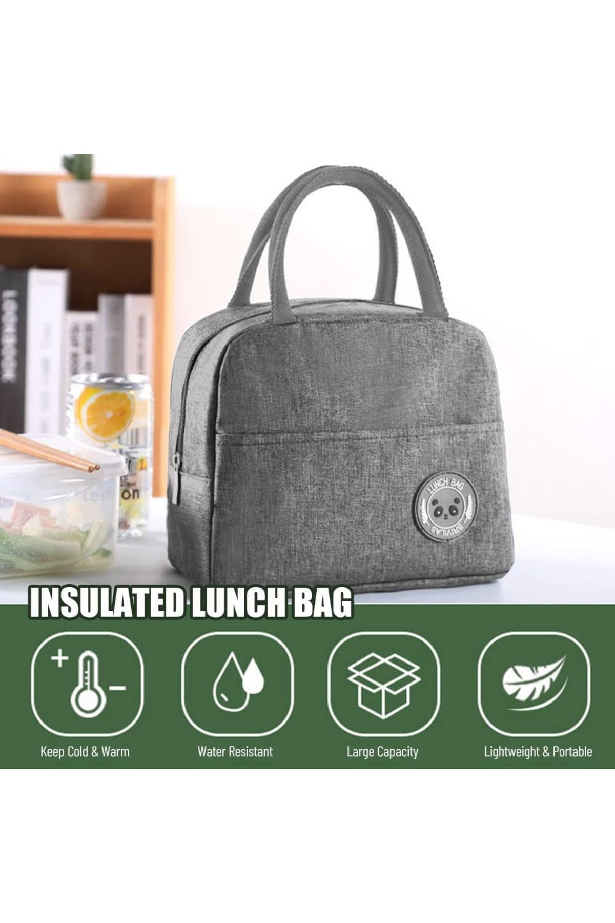 Star babies pack of 3 combo -  Insulated lunch bag with single compartment lunch box and organic cuttlery set.