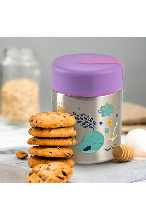 MOON Double Wall SS Food Jar 
10oz 88x88x125mm-Purple
