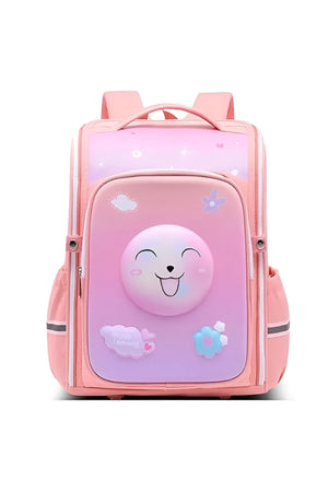 Cocobee - Cute Printed Backpack For Girls, 14.9 Inches, Adjustable Shoulder Strap - Pink
