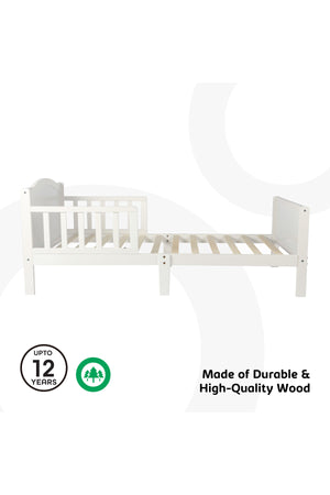 MOON Wooden Toddler Bed(143 x 73 x 60) -White