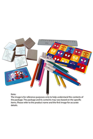 Multiprint Princess House – Creative Stamping & Coloring Set for Kids – Includes 7 Wooden Stamps, Washable Ink, 7 Markers, Drawing Book & More – Made in Italy