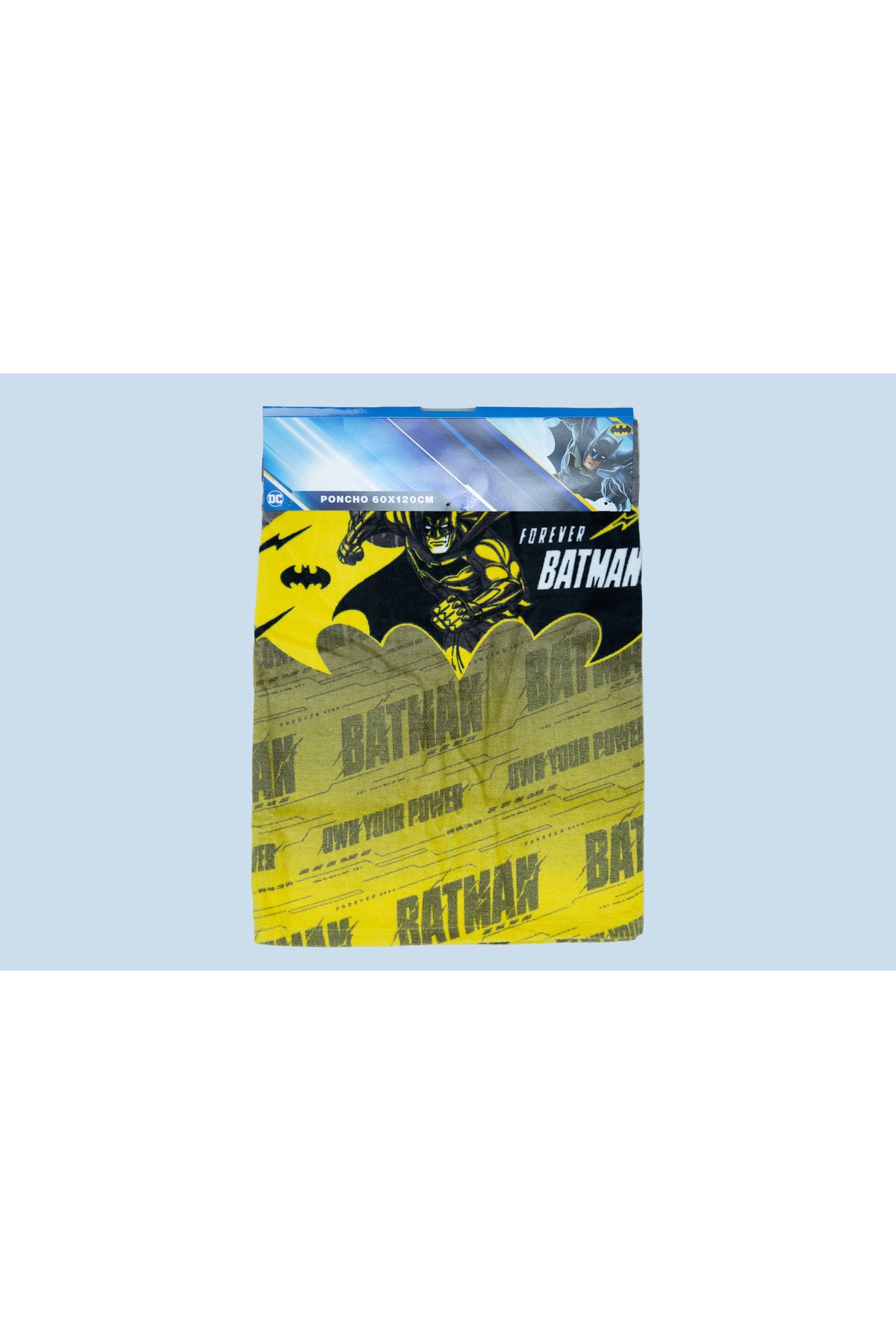 Batman Kids Poncho Towel- Soft & Absorbent Hooded Bath Towel For Boys – Black