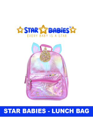 Star Babies - Unicorn School Backpack - Silver & Pink