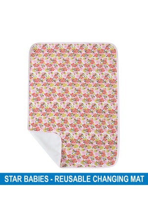 Star Babies - Reusable Changing Mat Flower - Pink
