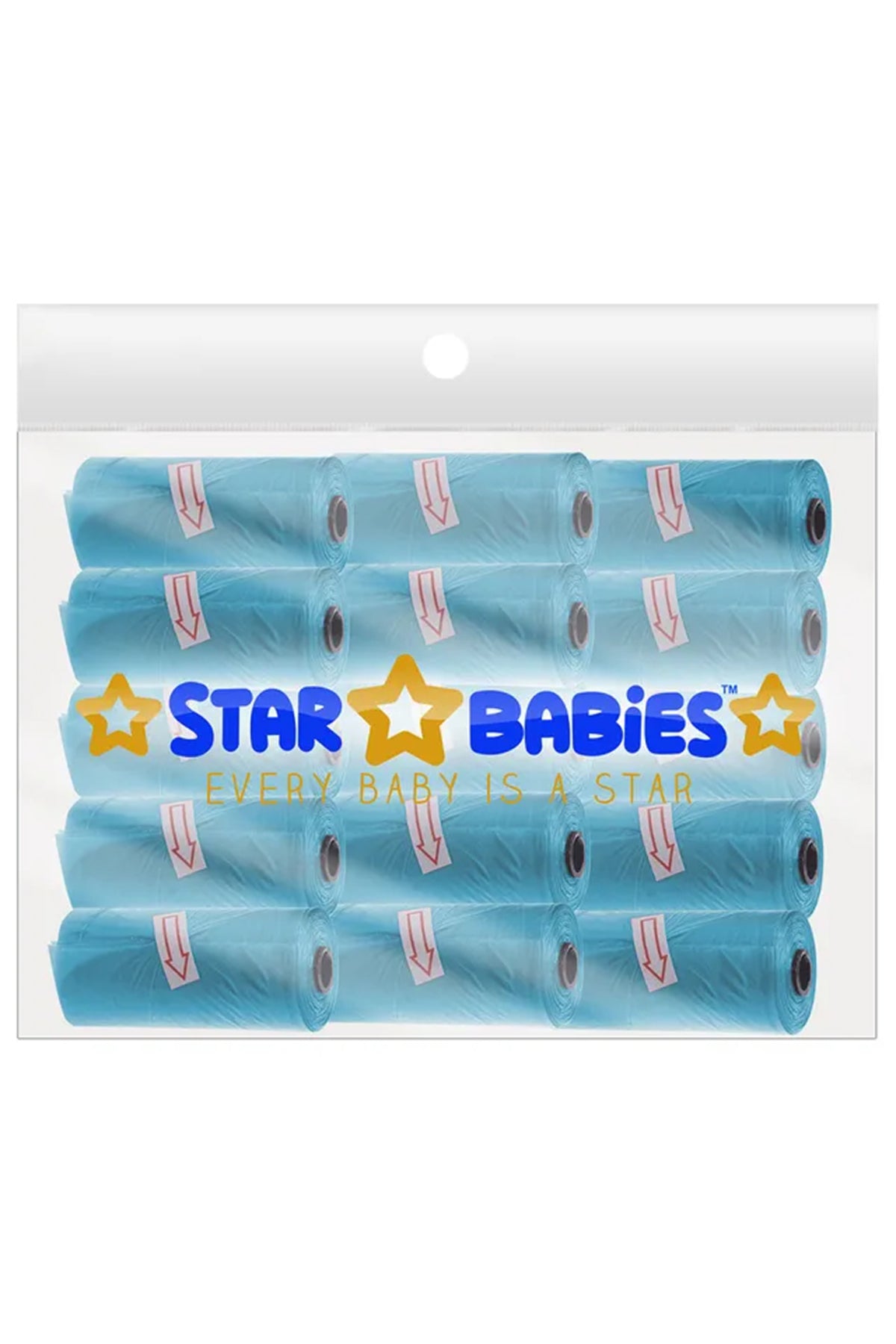 Star Babies - Scented Nappy Bag Pack of 15/225 Bags - Blue