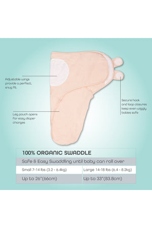 MOON Organic  Swaddler - Pink