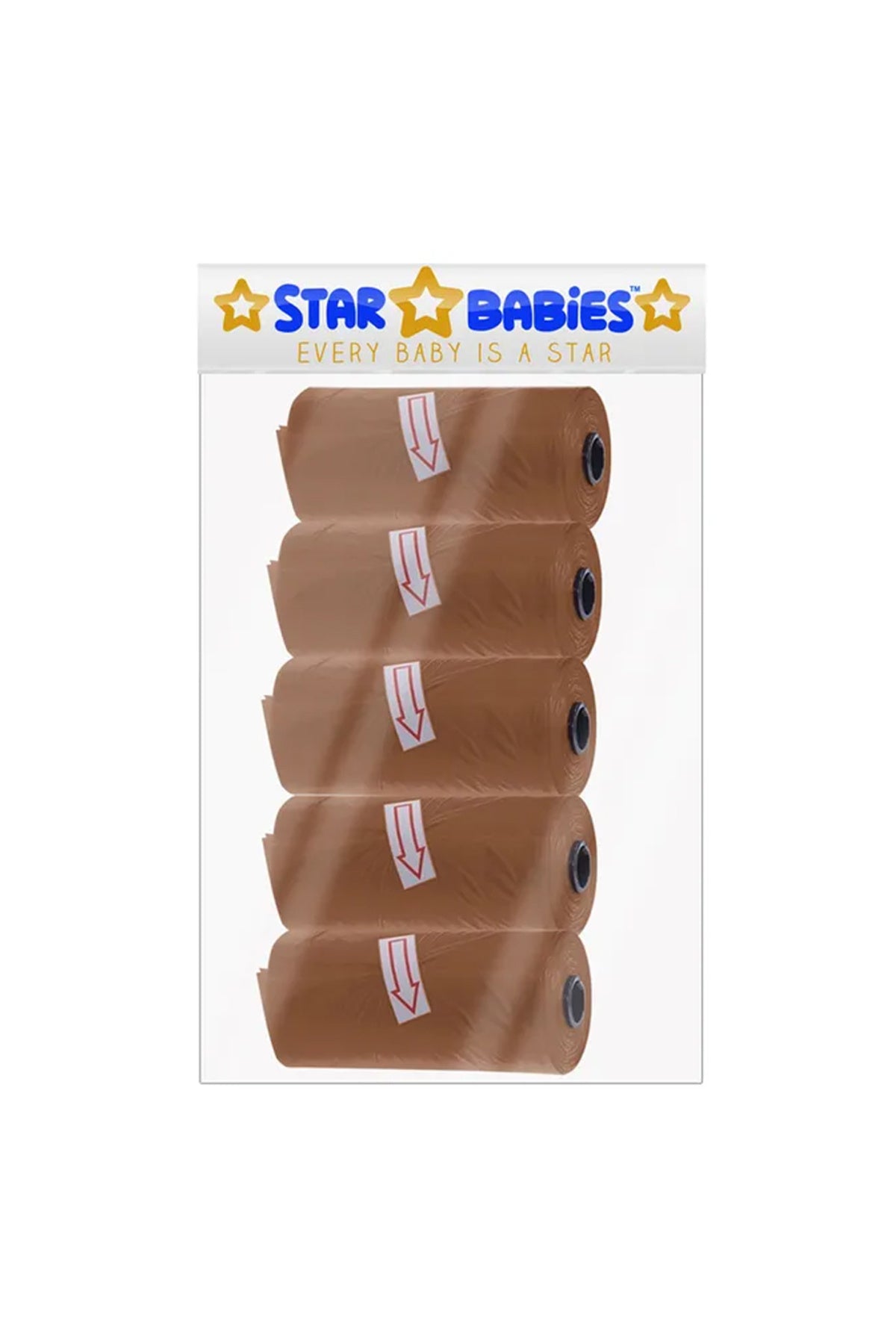 Star Babies - Disposable Scented Bag Pack of 5/75 Bags - Brown