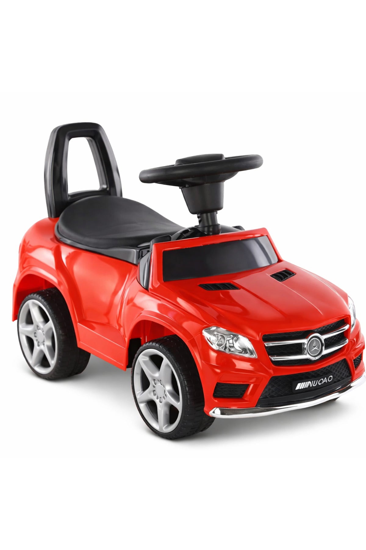 StarMarz Luxury Ride-On Push Car – Premium Foot-to-Floor Baby Car with Steering Wheel, Backrest Support & Smooth Wheels – Indoor/Outdoor Toddler Ride-On Toy (1–4 Years) – Red