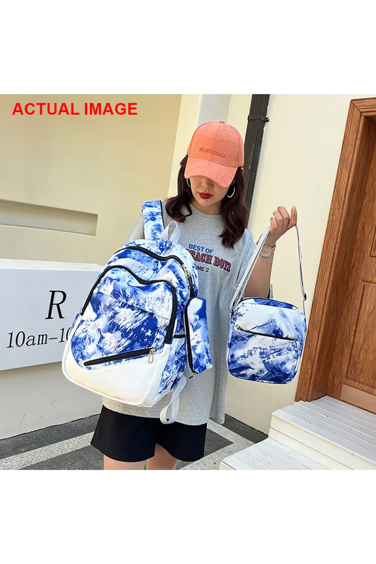 Star Babies - Backpack With Lunch Box Bag & Pencil Case 3pc Set - Blue
