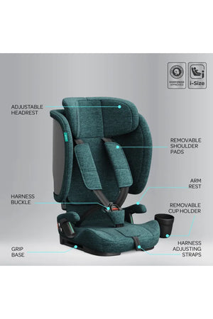 MOON Folda Plus ECE R129 i-Size Foldable  Car Seat -Green