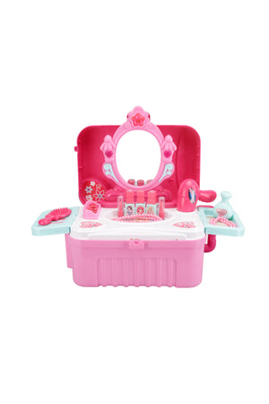 Urban Tots Big Trolley Beauty Set – Pretend & Play Makeup Toy Set With All Essential Accessories-Pink