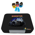 StarMarz Bento Glitter Lunch Box – 4-6 Compartments | 3 Sandwich Cutters | 2 Fruit Pickers | 1195Ml | Detachable Tray – Black