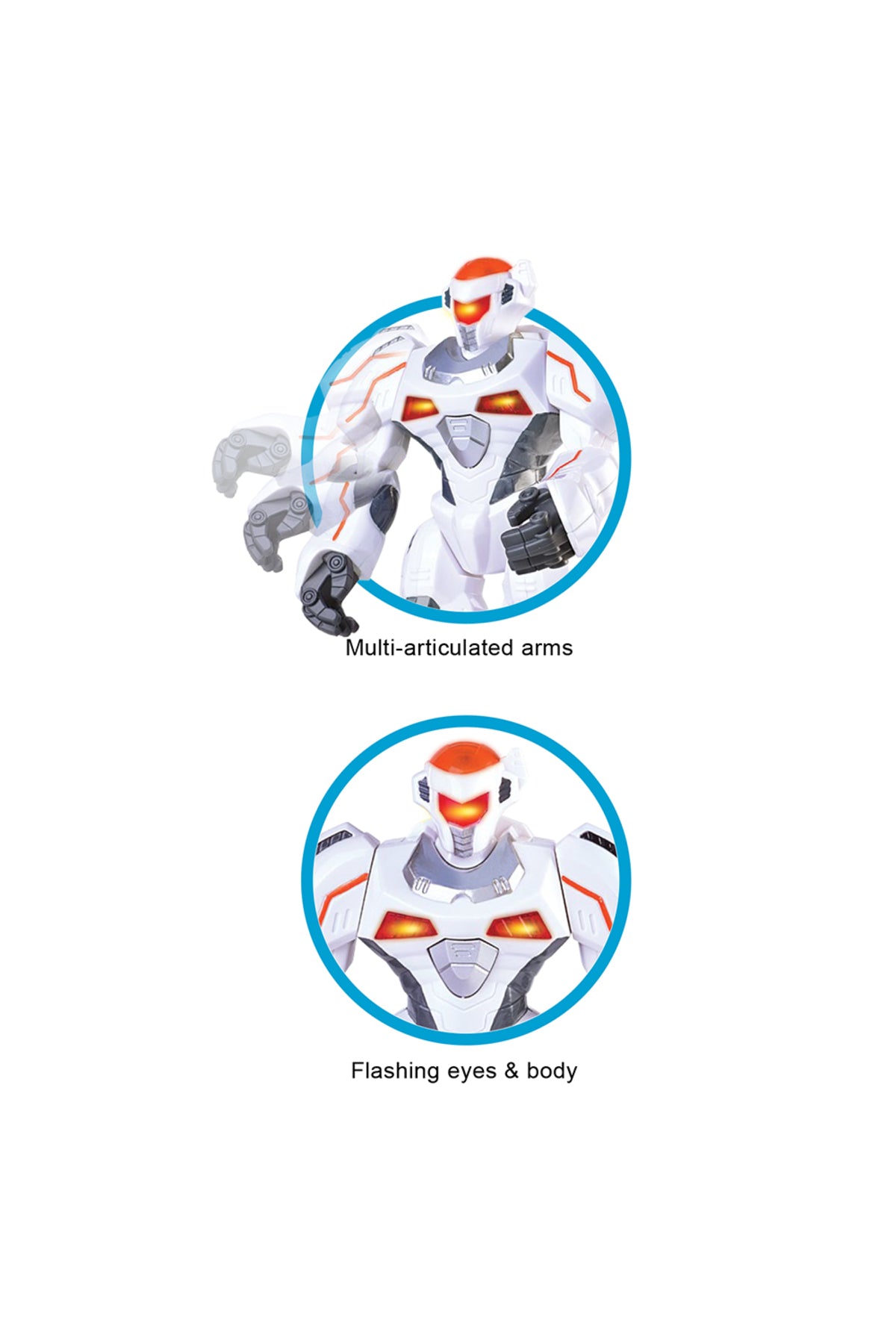 Little Learners 7.5" (20cm) M.A.R.S.® Robo One - Motorized Walking Robot Toy
