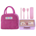 Star babies pack of 3 combo - Insulated lunch bag and 4 compartment lunch box with organic cuttlery set.