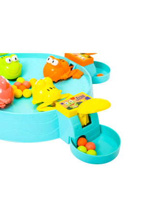Urban Tots Hungry Frog Game - 4 Player Classic And Intelligent Puzzle Game-Blue