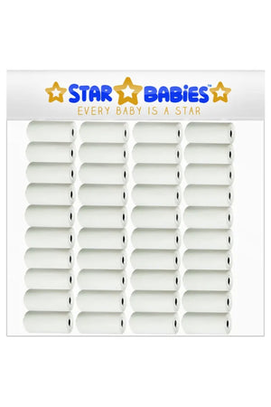Star Babies - Scented Nappy Bag Roll - Pack of 40/600 Bags - White