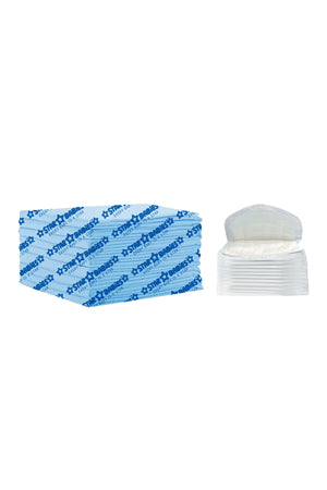 Star Babies - Combo Pack of 2- Disposable Changing Mat Pack of 12 with Breast Pad (20 Pcs) - Blue
