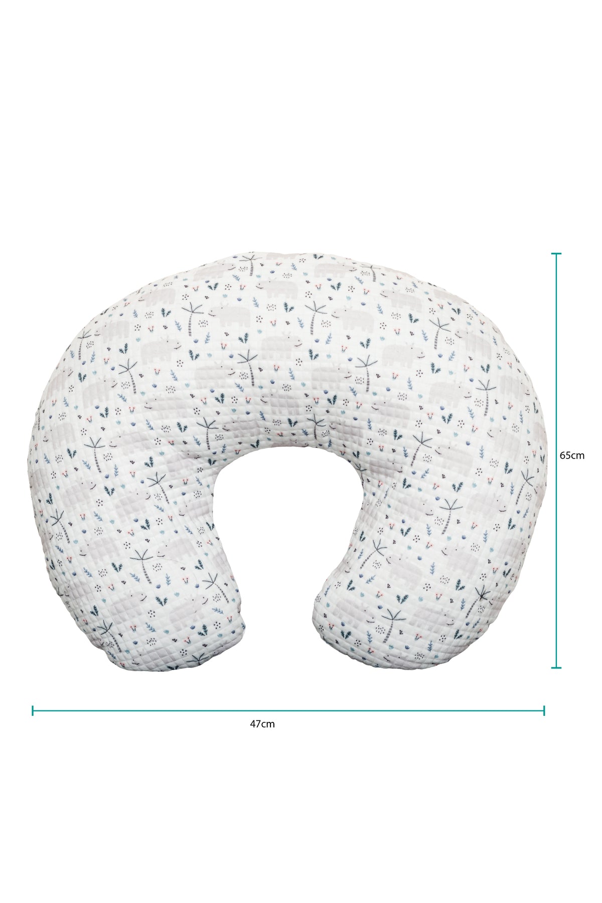 MOON Portable Nursing Breast Feeding Baby Support Pillow Cushion  With Washable Zippered Cover-Hippo