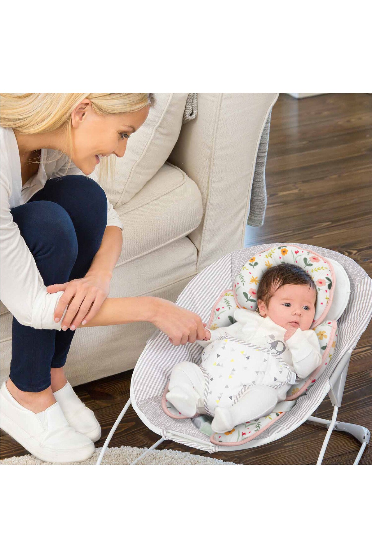 MOON Body Support Cushion-Car seat Pad Seat Warm Pad-Washable support pillow for new-born-Flowers