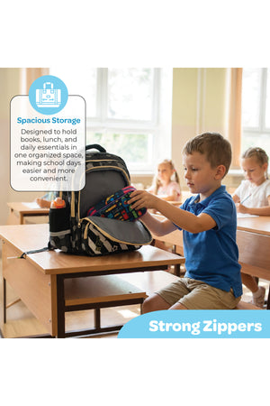 MOON  3 in 1 Kids Backpack  Set   - (16-Inch) Premium Kids School Bag with Lunch Bag & Pencil Case-Football