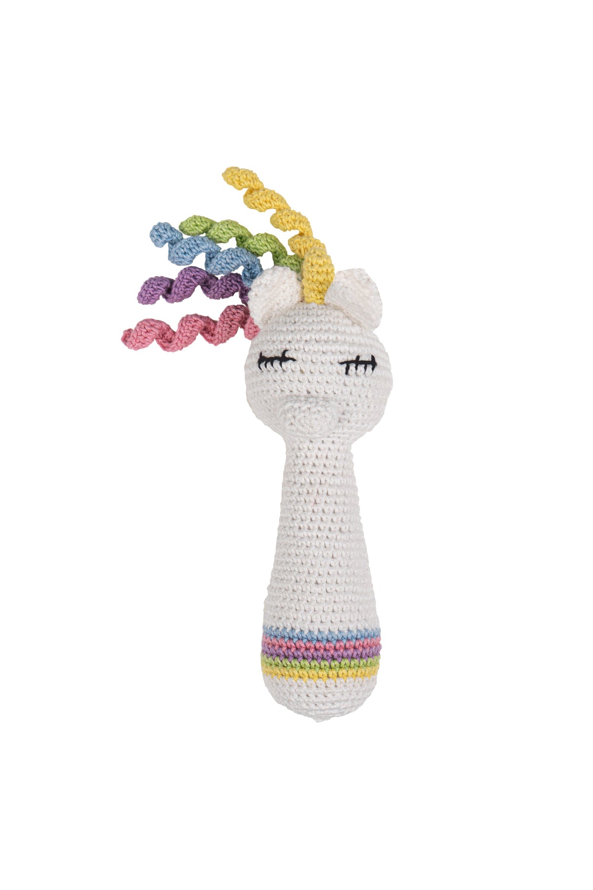 MOON Handcrafted Crochet Knitted Loop Rattle Toy -Pony