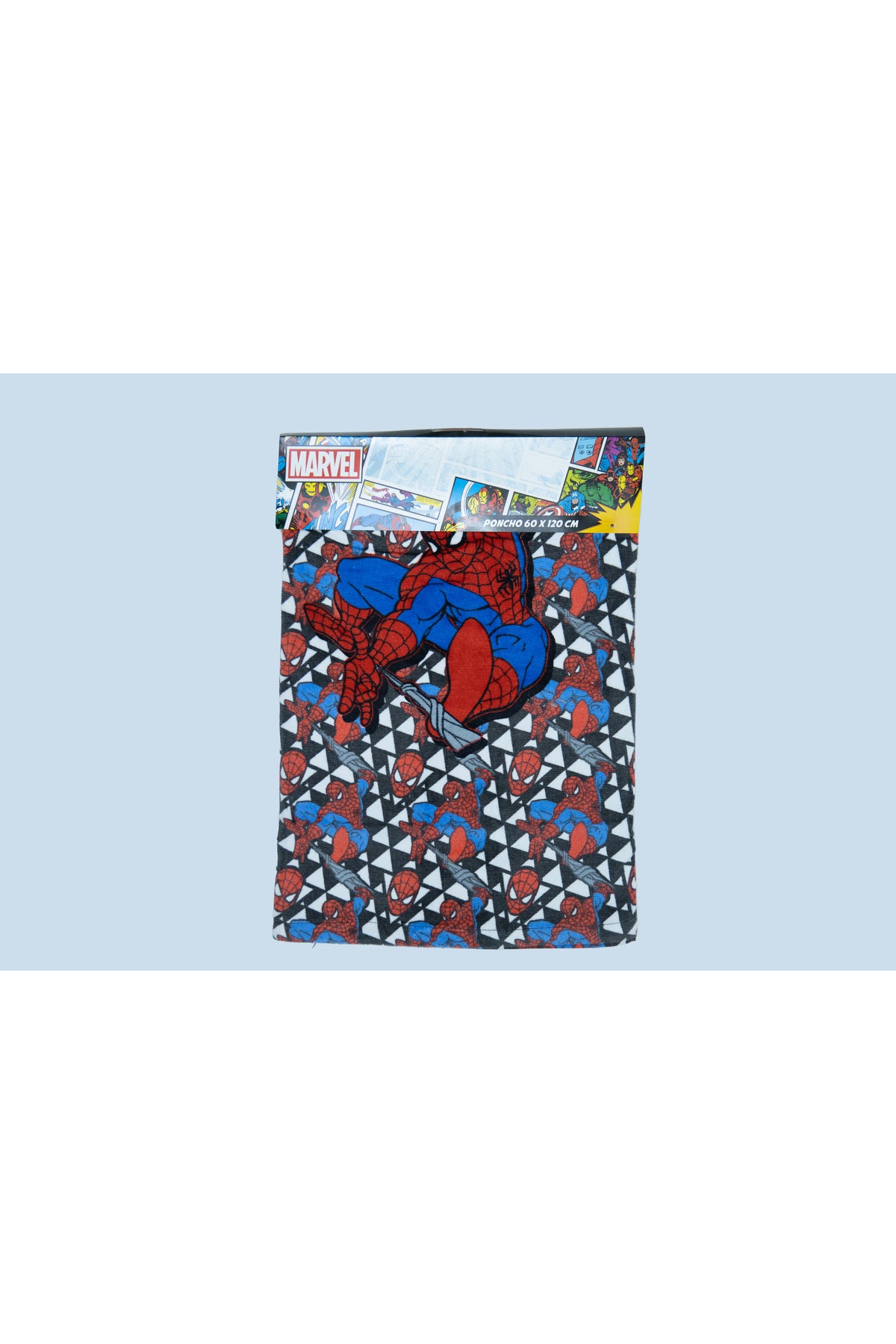 Spiderman Kids Poncho Towel – Soft & Absorbent Hooded Bath Towel For Boys – Multicolor