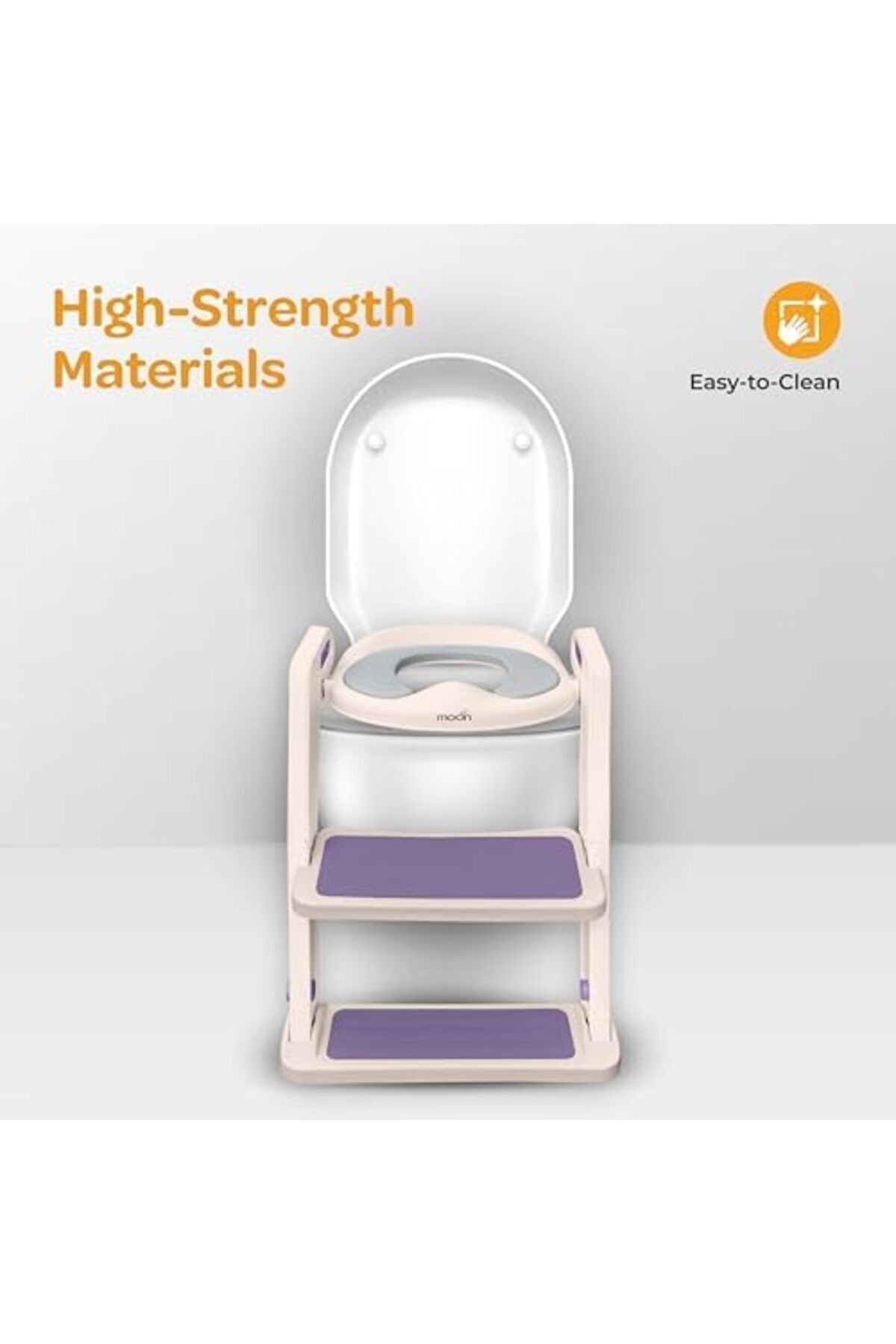 MOON Kids Step Stool Potty Trainer Seat -Pink and Purple