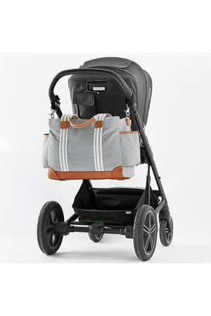 Star Babies - Waterproof Tote Baby Diaper Bags With Caddy Diaper Bag - Grey/Green - Pack Of 2