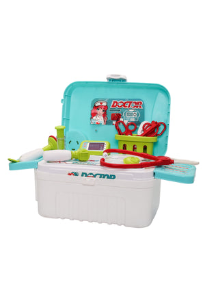 Urban Tots Big Trolly Doctor Set – Comprehensive Medical Kit With Realistic Tools And Accessories-Blue