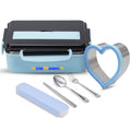 Star Babies - Stainless Steel Lunch Box  &  Cutlery Set with Sandwich Cutter Combo- set of 3.