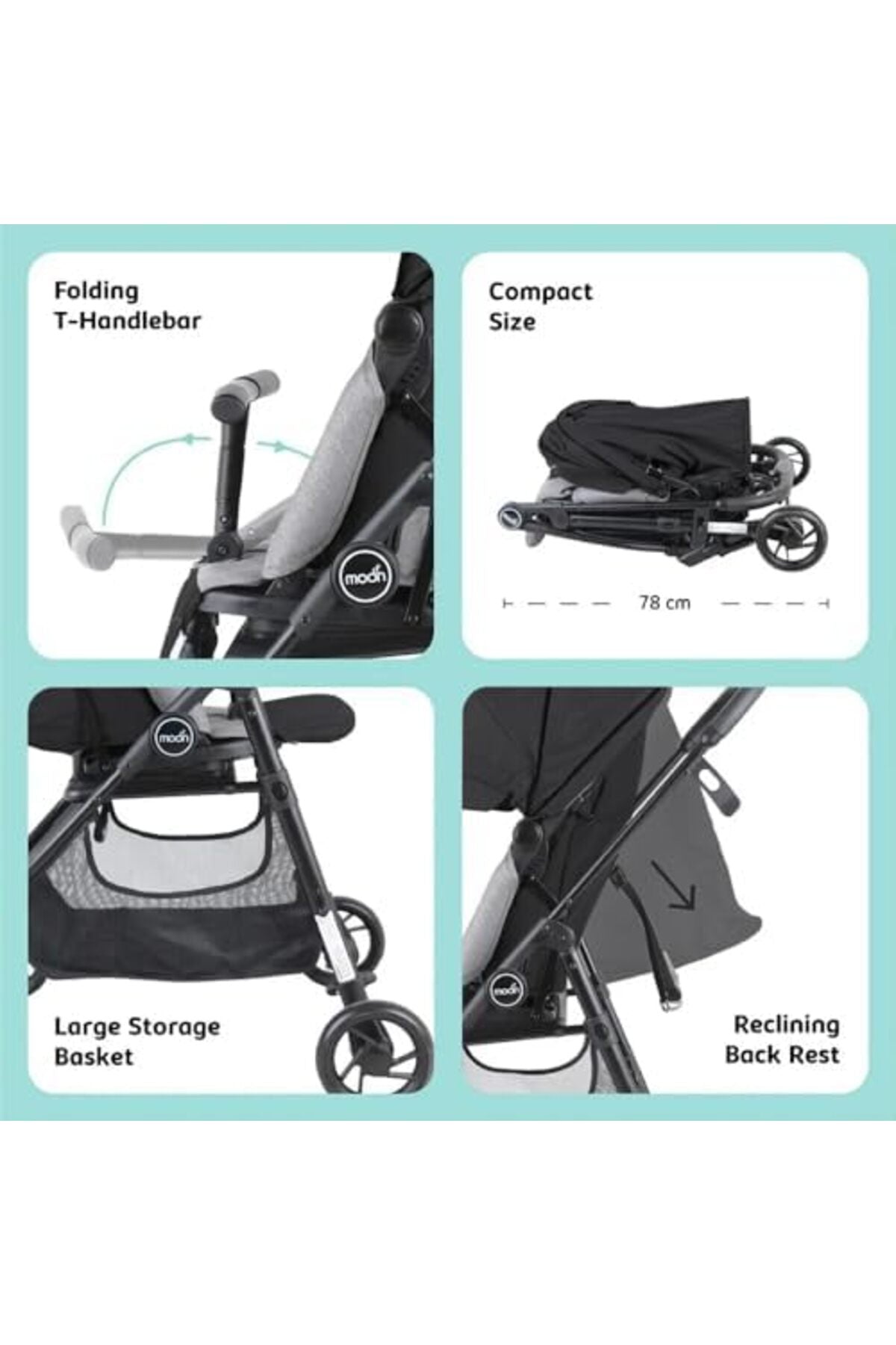 MOON Revo 360 stroller,Black
