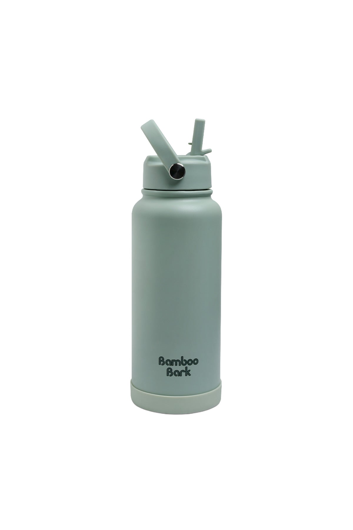 Bamboo Bark 1000 ML Insulated Water Bottle with Sipper Lid – Stainless Steel Double Wall Vacuum Flask for Hot & Cold Water Leak-Proof, Reusable Sports Thermos Bottle - (Dull Sage Green)