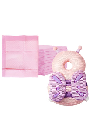 Star Babies - Disposable Changing Mats 10pcs & Baby Head Support Combo Set