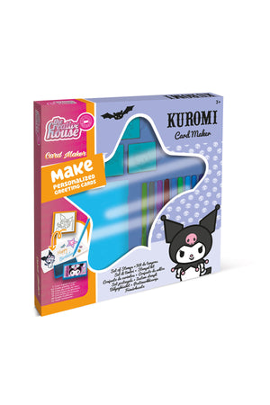 Multiprint Kuromi Greeting Card Maker Set – 30 Stickers, 20 Greeting Cards, Stamp Pad, 5 Stampers & 10 Markers – 100% Made in Italy