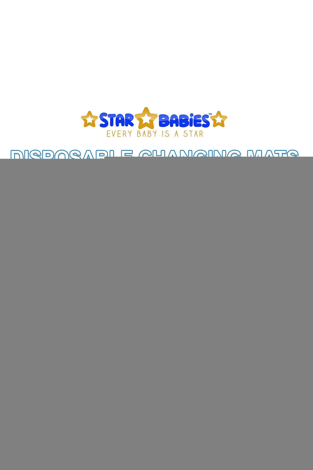 Star Babies Disposable Changing Mats Pack of 50 - Lavender/Yellow